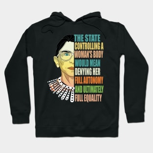 Ruth Bader Ginsburg Pro Choice My Body My Choice Feminist Hoodie